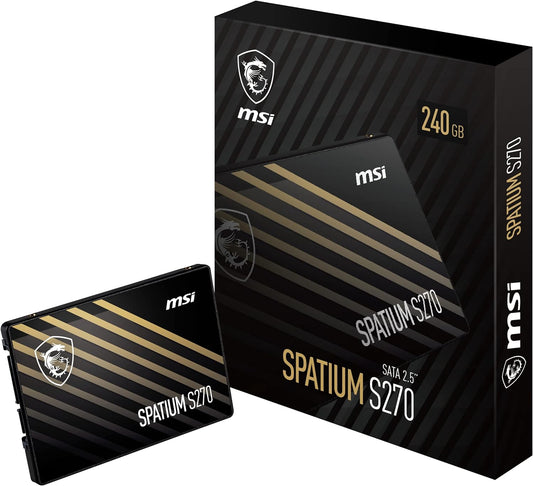 *CONSULTAR VALOR E DISPONIBILIDADE PELO WHATSAPP* MSI SPATIUM S270 SATA 2,5" – SSD de 240 GB (SATA III, Leitura de 500 MB/s, gravação de 400 MB/s), preto