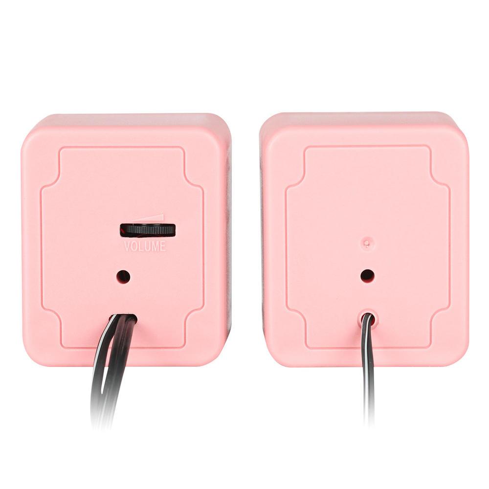 Caixa De Som 2.0 Vinik VS-01R 112357, Com Controlador De Volume USB, 5V, 2x1W, Rosa