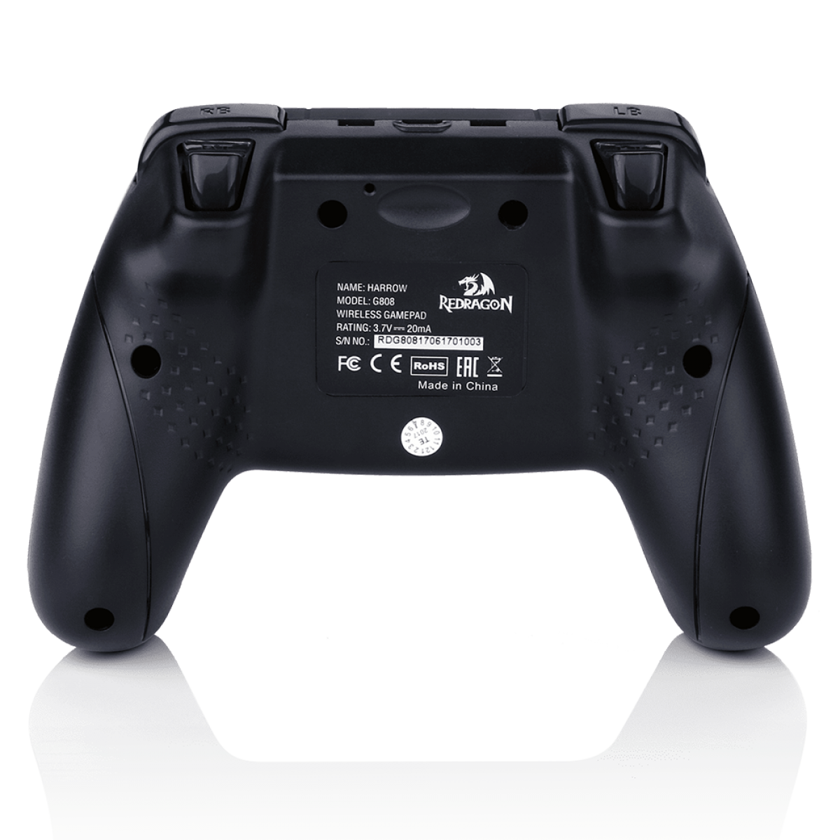 Controle Gamer Redragon Harrow, Sem Fio, USB 2,4Gz, PC/PS3, Preto, G808
