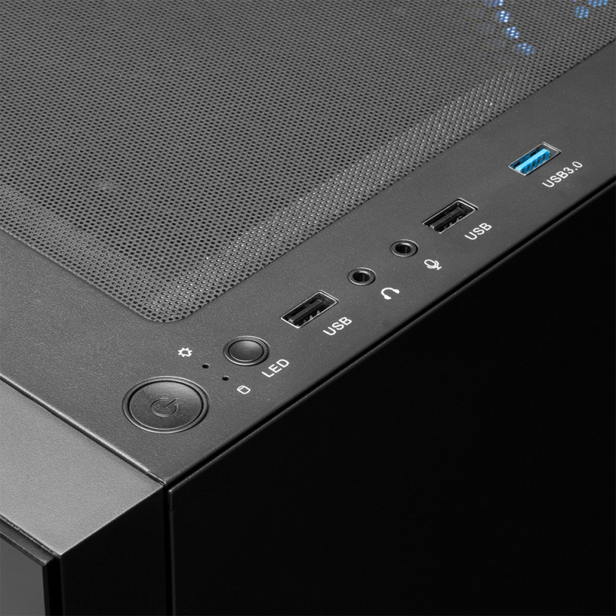 Gabinete Gamer Gamdias Talos E3, Mid Tower, Vidro Temperado, ATX, Com 3 Fans, Preto