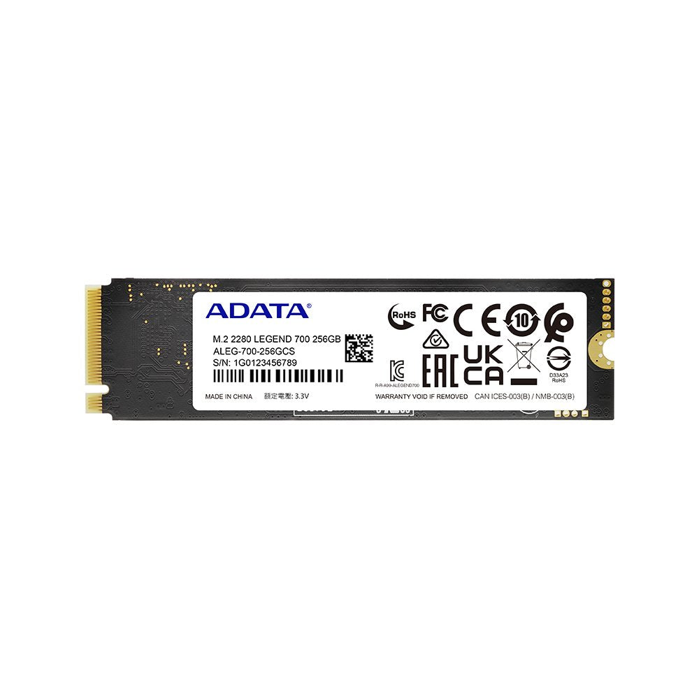 *CONSULTAR VALOR E DISPONIBILIDADE PELO WHATSAPP* SSD Adata Legend 710 256GB, M.2 2280 NVMe, Leitura 2100MBs e Gravação 1000MBs, ALEG-710-256GCS