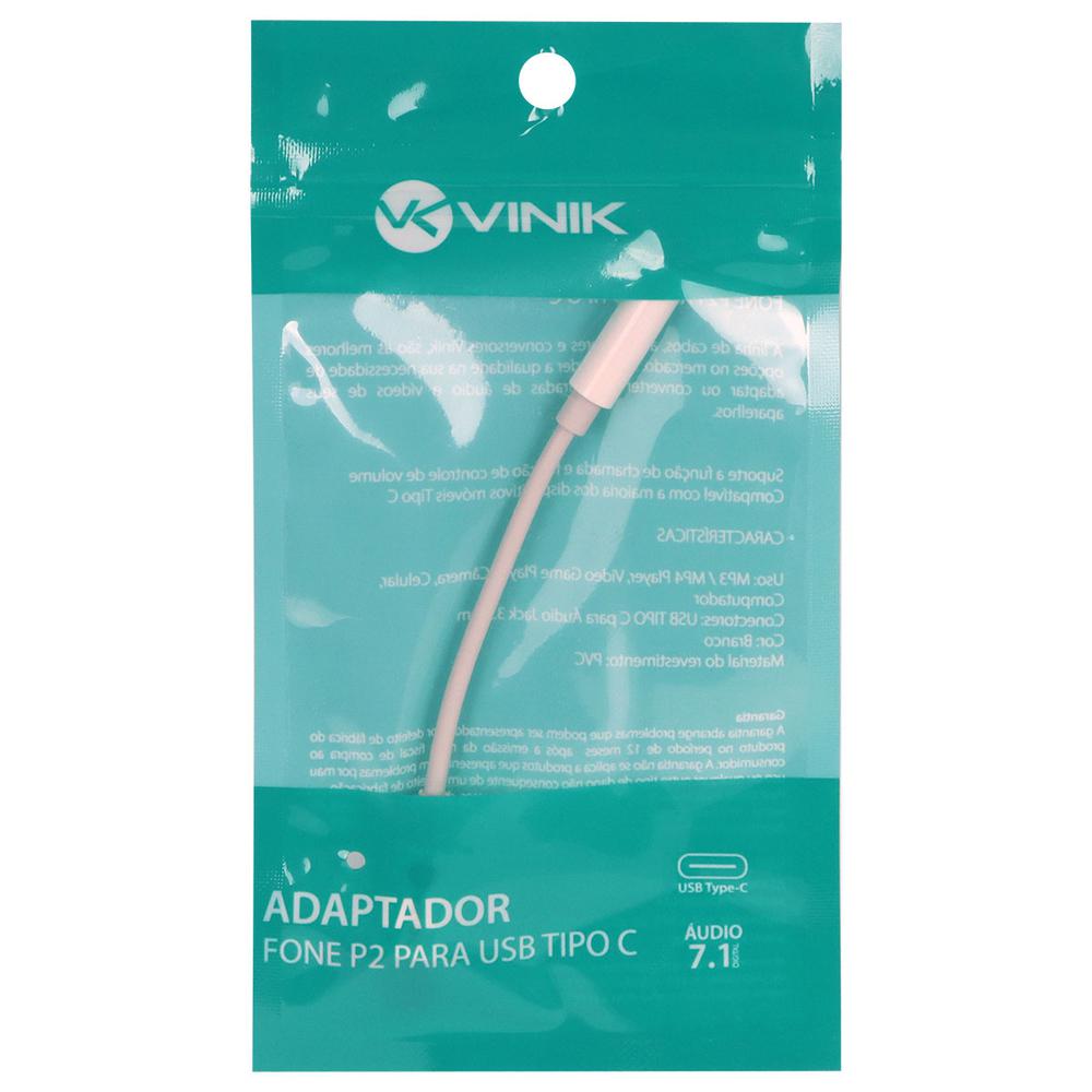 Adaptador De Fone P2 Para Usb Tipo C 7.1 Audio
