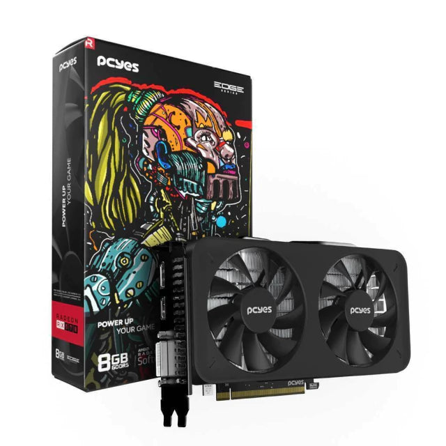*CONSULTAR VALOR E DISPONIBILIDADE PELO WHATSAPP* AMD PCYes Radeon RX 570 8GB Edge Series Dual Fan GDDR5 256Bits (PVEX5708GB2F)