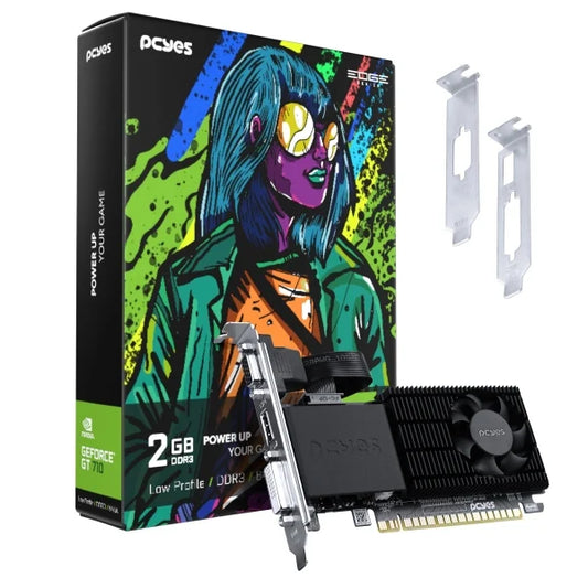 *CONSULTAR VALOR E DISPONIBILIDADE PELO WHATSAPP*Placa de video Nvidia Geforce Gt 710 2Gb Ddr3 64Bits Projeto Edge Lp Pcyes