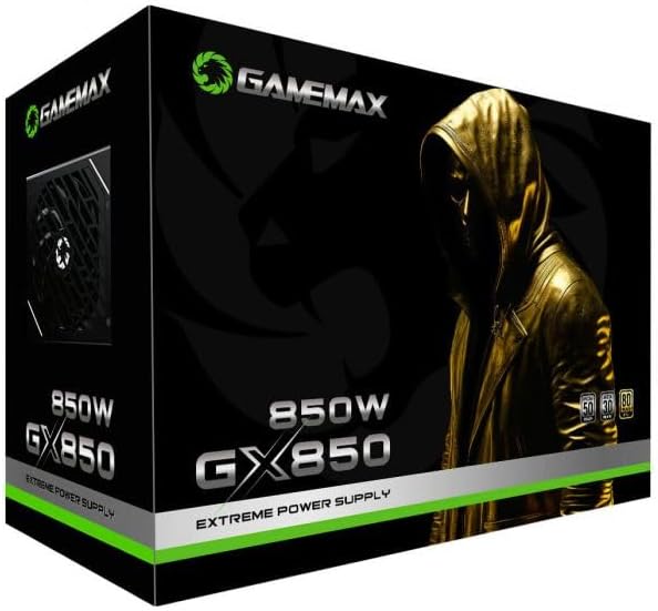 Fonte Gamemax GX850 Pro, 850W, 80 Plus Gold, Full Modular, PFC Ativo, Black, GX850PBKPS18810BR