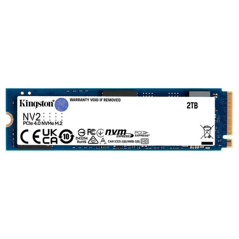 *CONSULTAR VALOR E DISPONIBILIDADE PELO WHATSAPP* SSD Kingston NV2, 2TB, M.2 2280, PCIe 4.0 x4, NVMe, Leitura: 3500 MB/s, Gravação: 2800 MB/s, Azul - SNV2S/2000G