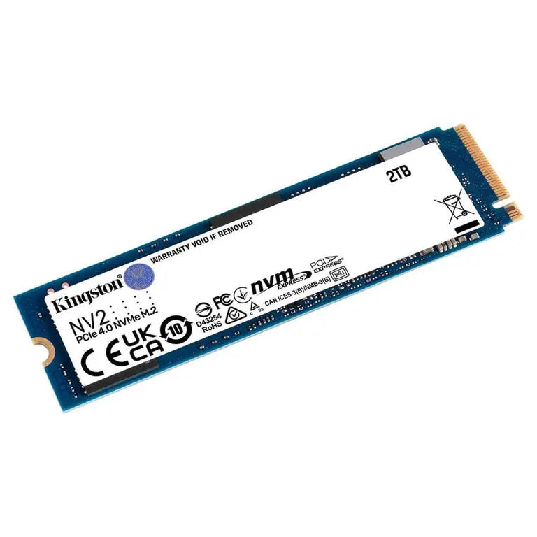 *CONSULTAR VALOR E DISPONIBILIDADE PELO WHATSAPP* SSD Kingston NV2, 2TB, M.2 2280, PCIe 4.0 x4, NVMe, Leitura: 3500 MB/s, Gravação: 2800 MB/s, Azul - SNV2S/2000G
