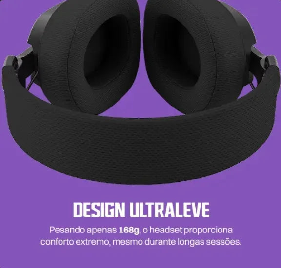 Headset Gamer Redragon Luce H888 Sem Fio Bluetooth 40mm Cor Preto
