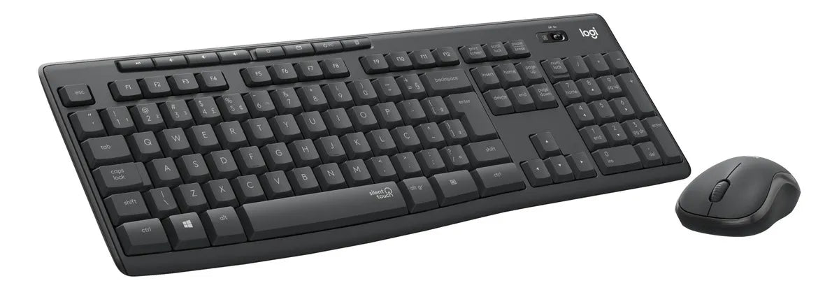 Kit Teclado e Mouse Logitech MK295 USB Silent Wireless Preto