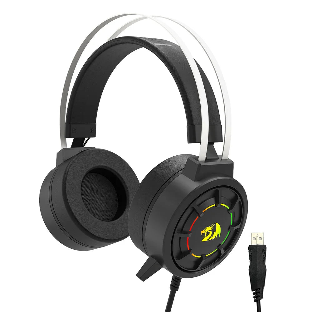 Fone Headset Gamer Grendel RGB H314-RGB Usb Redragon Preto
