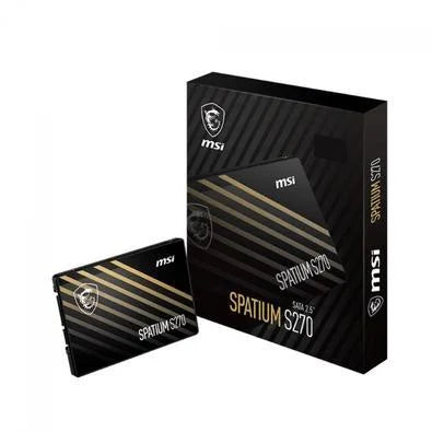 SSD MSI Spatium S270, 960GB, 2.5, Sata III 6GB/s, Leitura 500MB/s, Gravacao 450MB/s, SPATIUM-S270-960G Marca: MSI