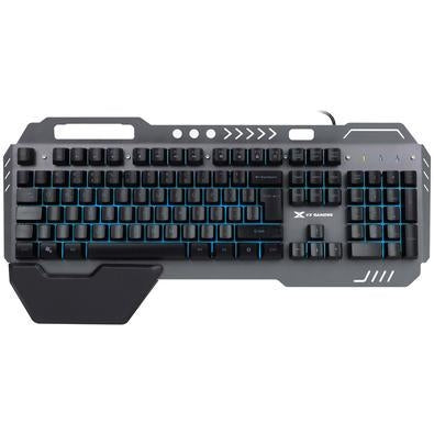 Teclado Gamer Vx Gaming Armor Abnt2 Multimidia, LED 7 Cores 1.8 M, USB, Sensação Mecânica, Apoio De Pulso Magnético - Gt500