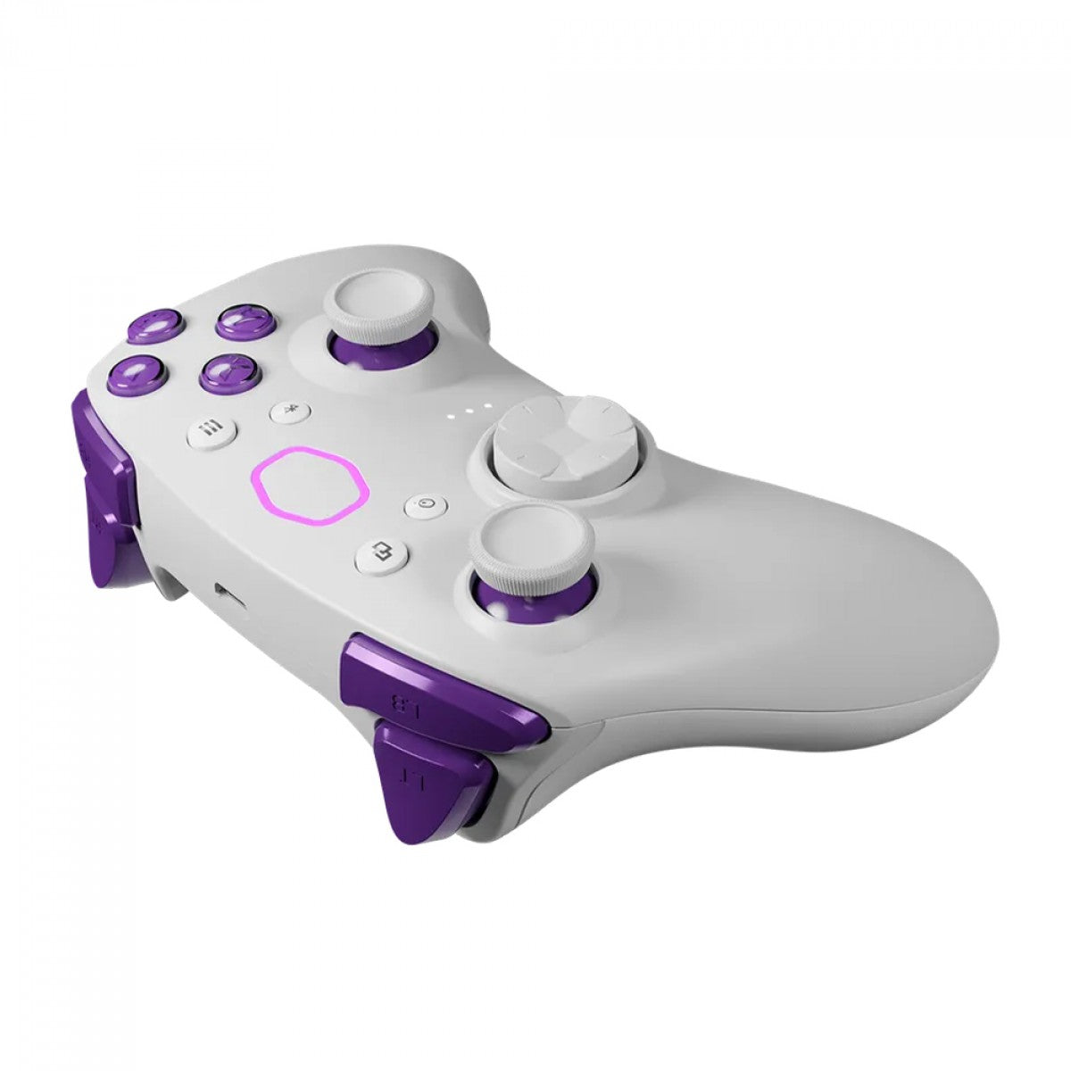 Controle Cooler Master Storm Controller, Sem Fio, Bluetooth, Branco/Roxo, CMI-GSCX-W1