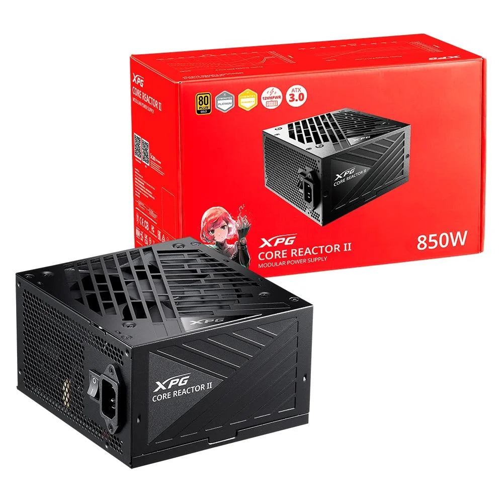 Fonte XPG Core Reactor II 850G-BKCBR, 850W, 80 Plus Gold, Modular, PFC Ativo, Com Cabo, Preto - 75261198