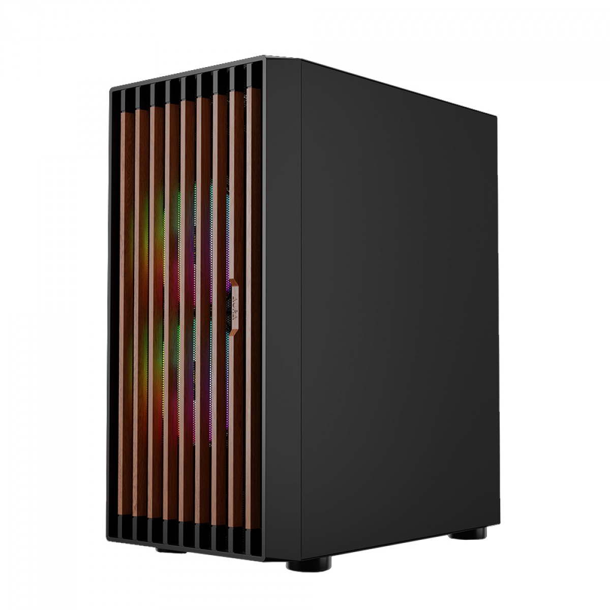 Gabinete Gamer Gamdias Aura GC4, Mid Tower, Vidro Temperado, ATX, Black, Sem Fonte, Com 3 Fans RGB