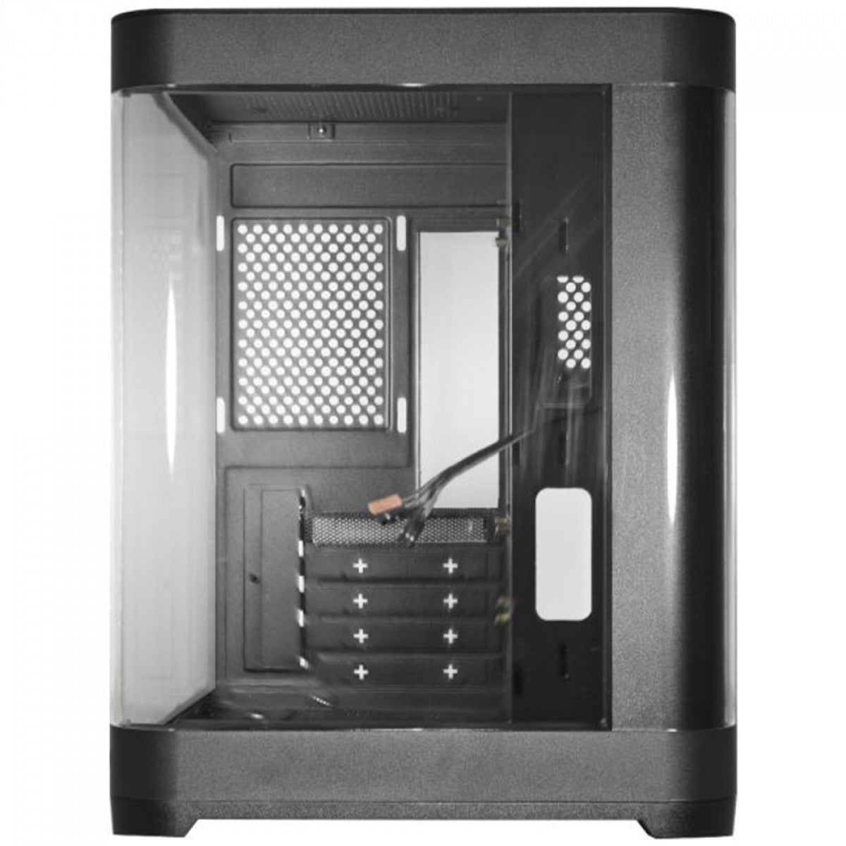 Gabinete Gamer K-MEX Aquário Curva CG-01AG, Mini Tower, Vidro Temperado, M-ATX, Sem Fan, Preto, CG01AGRH001CB0X