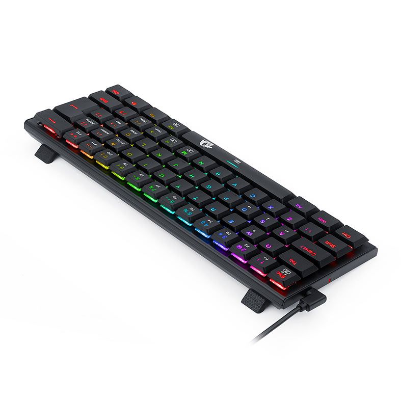 Teclado Mecânico Gamer Redragon Anivia, RGB, ABNT2, Compacto, Outemu Brown, Double-Shot Keycaps, USB 2.0