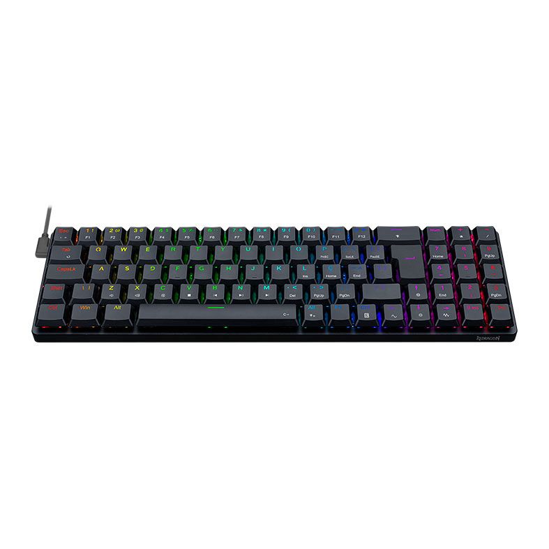 Teclado Mecanico Gamer Redragon Ashe, RGB, Switch Red, Preto, K626-KB-B-RED