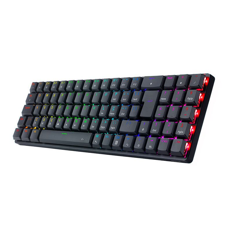 Teclado Mecanico Gamer Redragon Ashe, RGB, Switch Red, Preto, K626-KB-B-RED