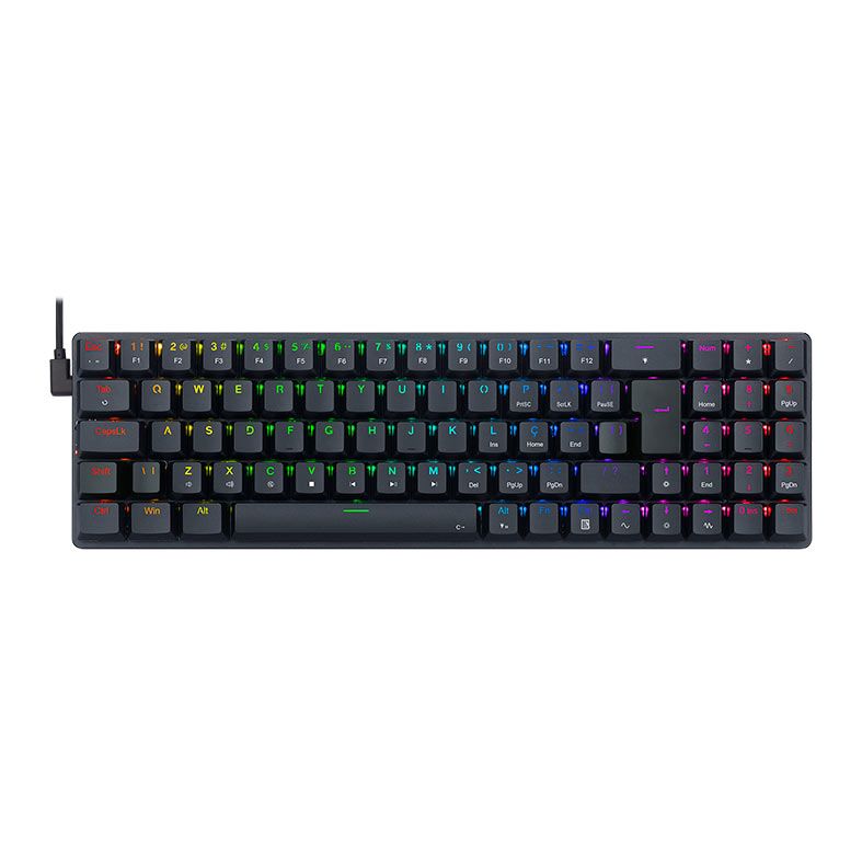 Teclado Mecanico Gamer Redragon Ashe, RGB, Switch Red, Preto, K626-KB-B-RED