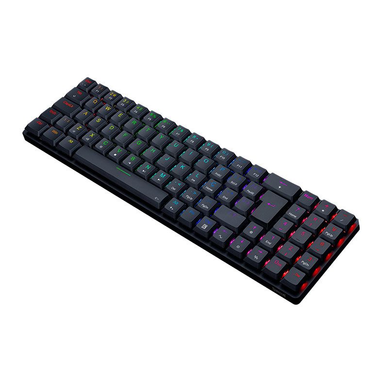 Teclado Mecanico Gamer Redragon Ashe, RGB, Switch Red, Preto, K626-KB-B-RED