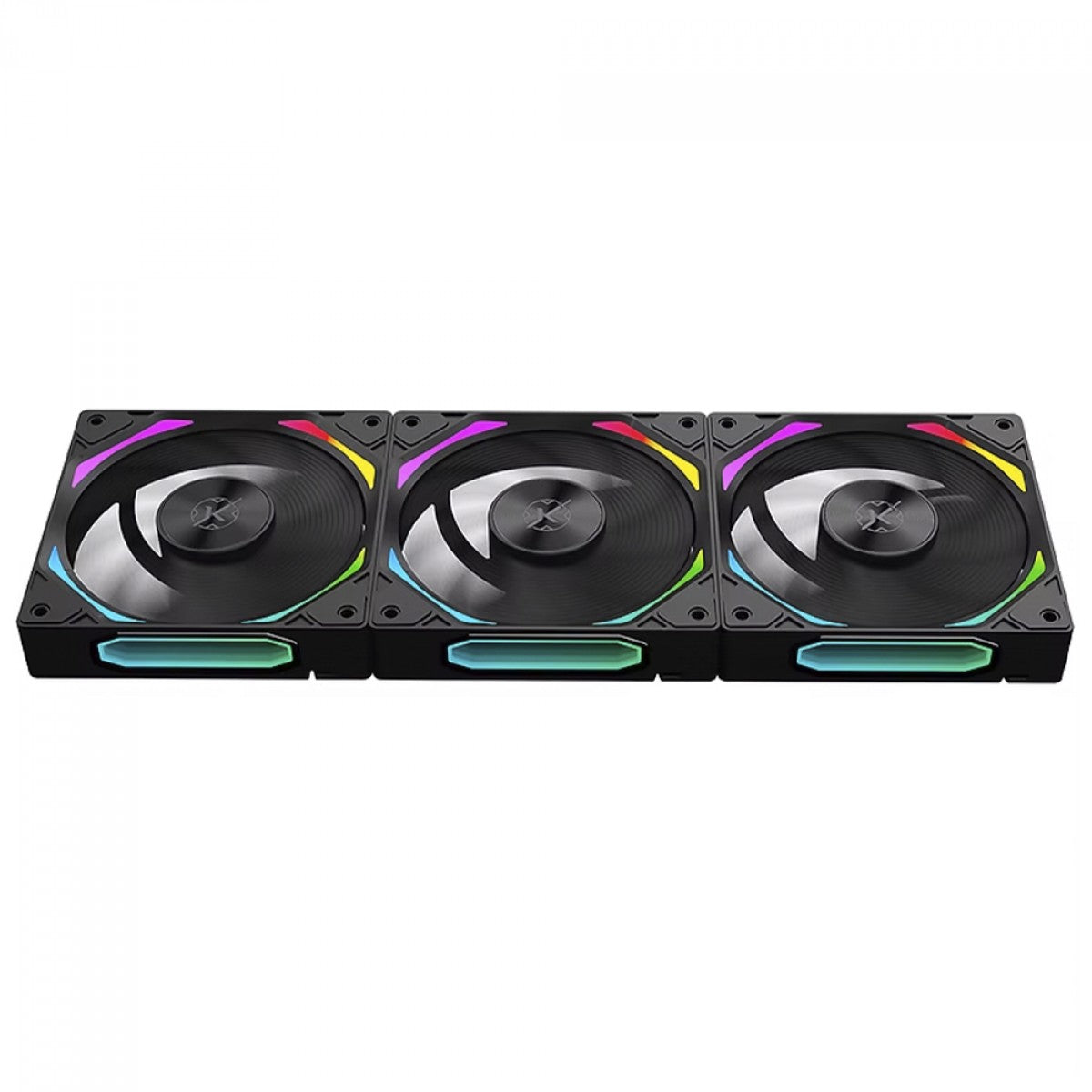Kit Fan Com 3 Unidades Kalkan Halo ARGB, 120mm, PWM, Preto, KLK00019