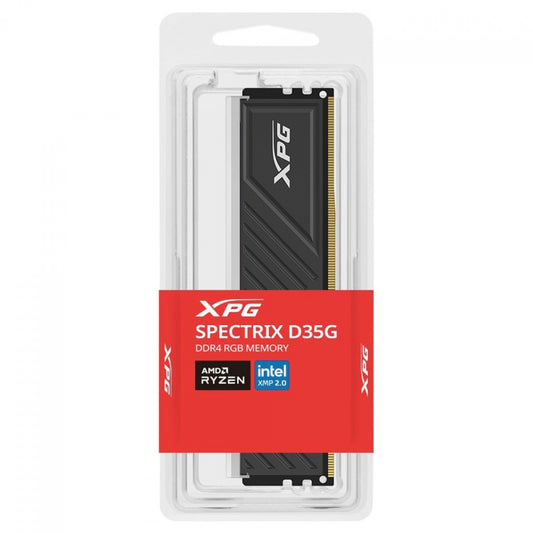 Memória DDR4 XPG Spectrix D35G, RGB, 16GB, 3200Mhz, Black, AX4U320016G16A-SBKD35G