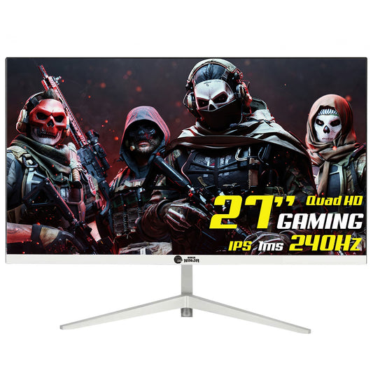 Monitor Gamer Ninja Tenseigan, 27 Pol, Quad HD, IPS, 1ms, 240Hz, HDR, FreeSync, HDMI/DP, White, MGN-009-27W