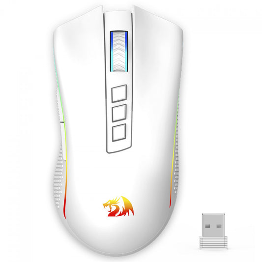 Mouse Gamer Redragon Cobra Pro RGB, Wireless, Sem Fio, 16000 DPI, 8 Botões Programáveis, White, M711W-PRO