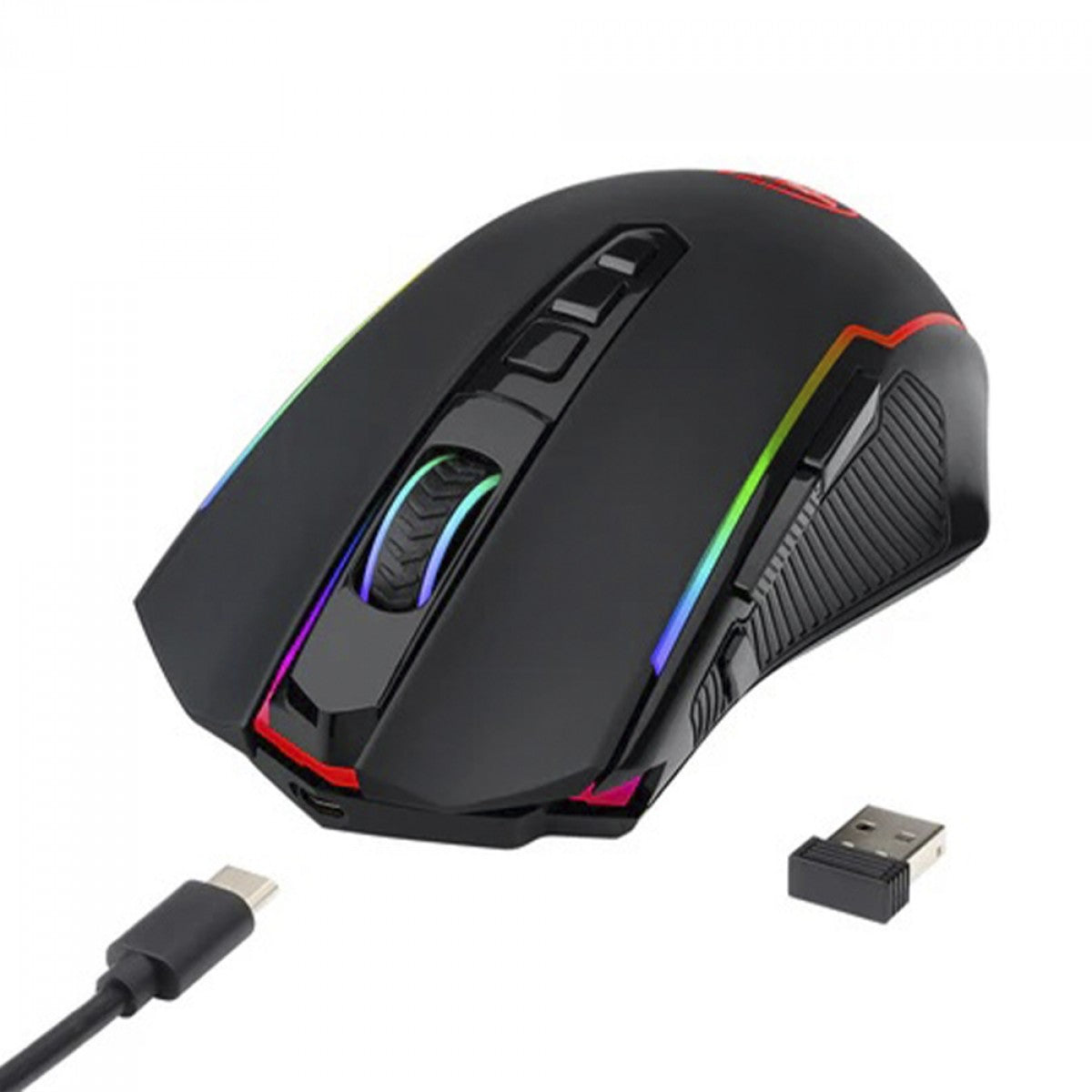 Mouse Gamer Redragon Ranger Lite Dual Mode, Wireless, RGB, 8000 DPI, 9 Botões Programáveis, Black, M910-KS