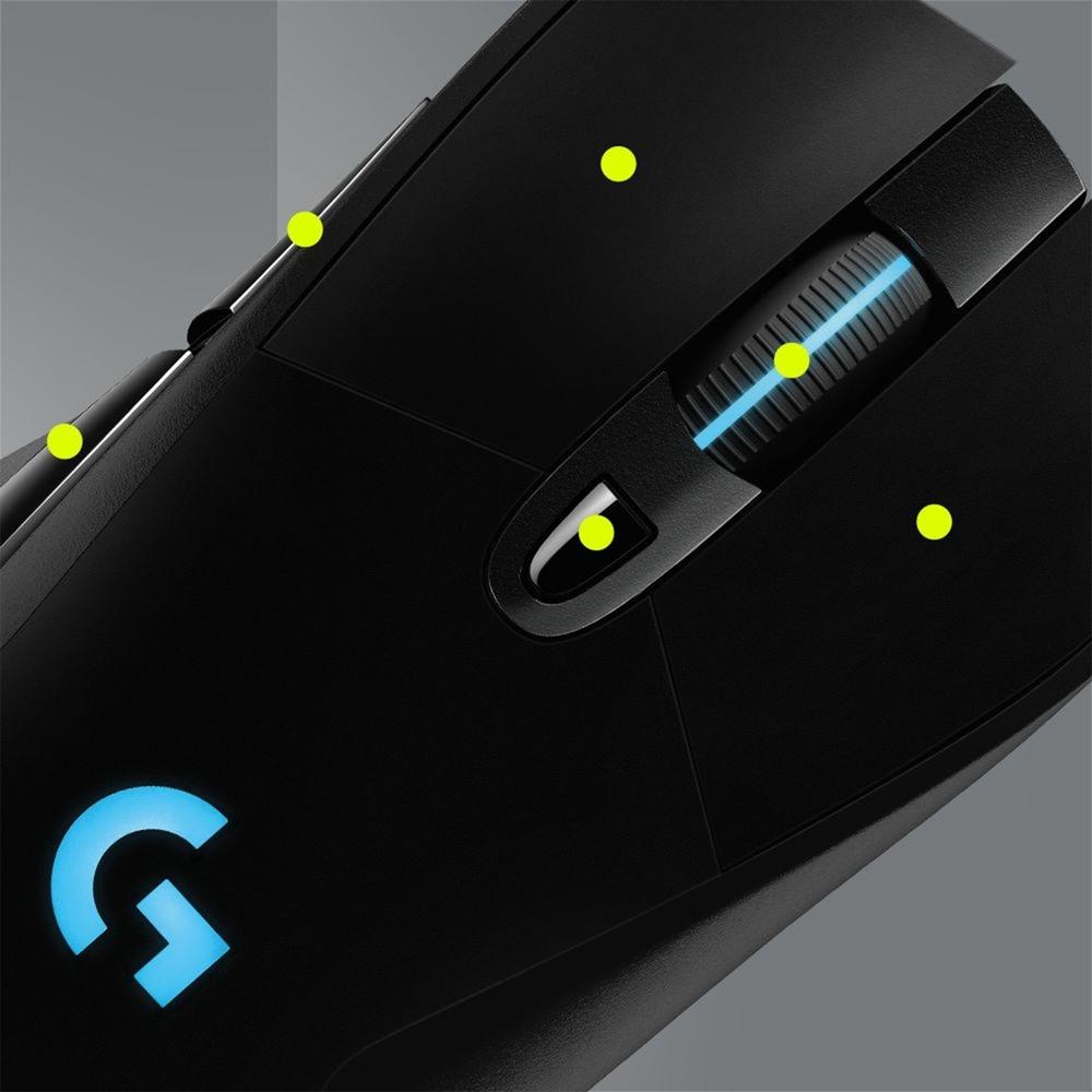 Mouse Gamer Sem Fio Logitech G703 LIGHTSPEED RGB LIGHTSYNC, 6 Botões Programáveis, HERO 25K, Recarregável, Compatível POWERPLAY