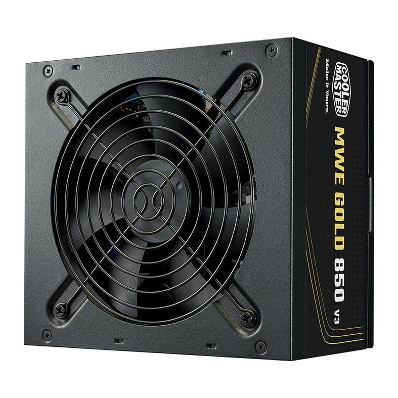 Fonte Cooler Master MWE Gold 850 V3, 850W, ATX 3.1, 80 Plus Gold, Preto, MPE-8506-ACAG-BBR