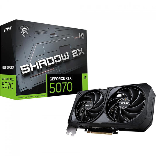 *CONSULTAR VALOR E DISPONIBILIDADE PELO WHATSAPP* Placa de Vídeo MSI NVIDIA GeForce RTX 5070 Shadow 2X OC, 12GB, GDDR7, DLSS, Ray Tracing, 912-V532-011