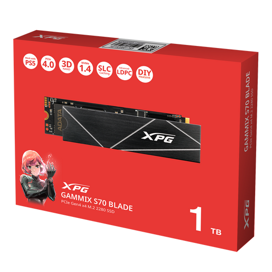 *CONSULTAR VALOR E DISPONIBILIDADE PELO WHATSAPP* SSD XPG GAMMMIX S70 BLADE 1TB, M.2 2280 NVME, LEITURA 7400MB