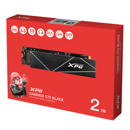 *CONSULTAR VALOR E DISPONIBILIDADE PELO WHATSAPP* SSD XPG S70 Blade, 2TB, PCIe Gen4x4, M.2 NVMe, Leitura: 7400MB/s e Gravação: 6400MB/s, 3D NAND, Preto - AGAMMIXS70B-2T-CS