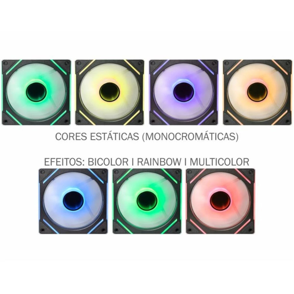 Kit 3 Fans K-mex AAVA ARGB Rainbow Infinity Nazca