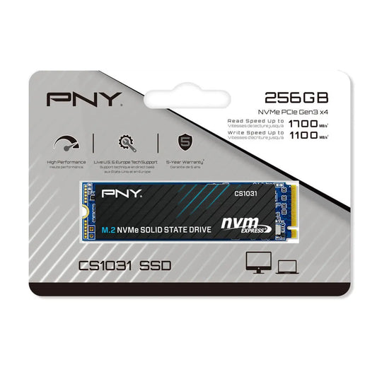 SSD 256GB CS1031 M.2 2280 NVMe 1.3 PCIe Gen3 X4 PNY - M280CS1031-256-CL