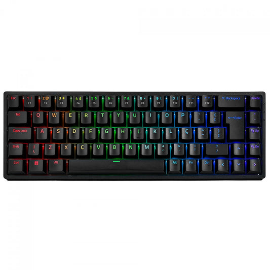 Teclado Mecanico Akko, Gamer 3068b Plus, USB, Wireless, Switch Orange, Preto