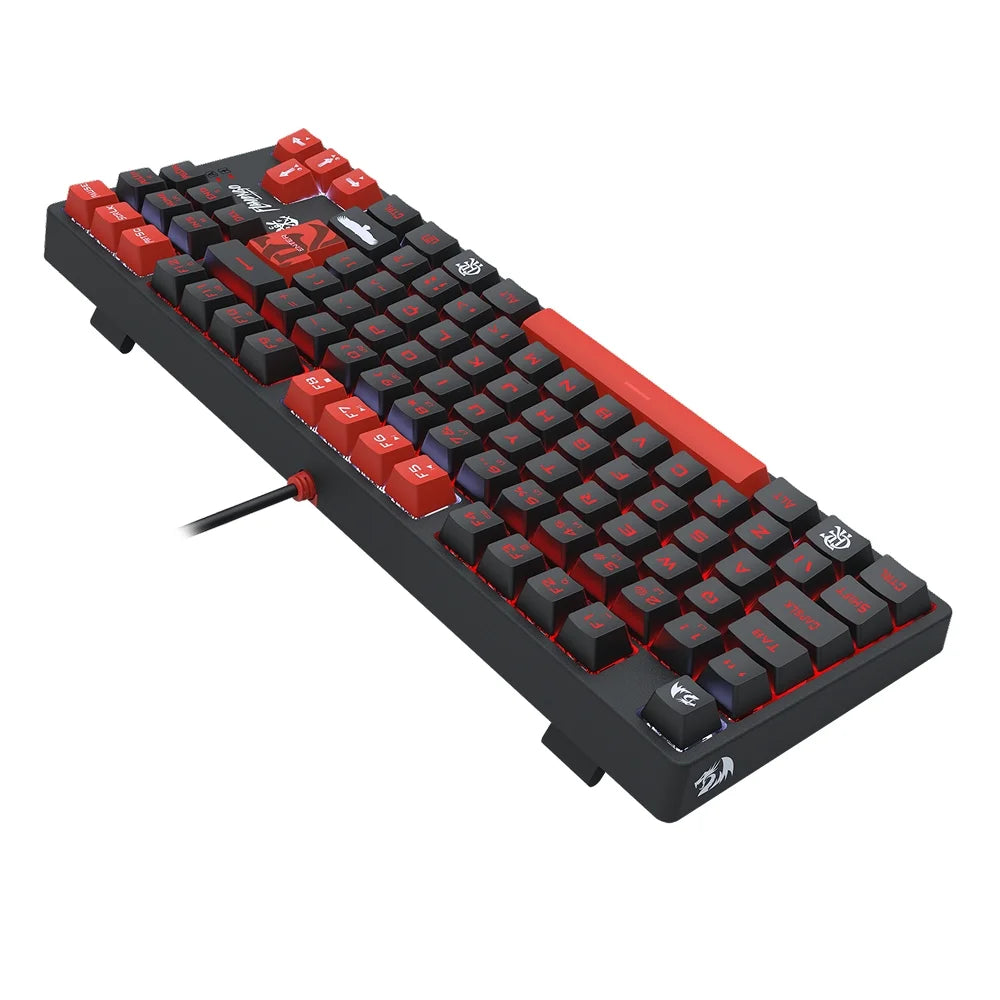 Teclado Mecanico Redragon Gamer Flamengo Nation, TKL, ABNT2, USB, Preto e Vermelho - FL576