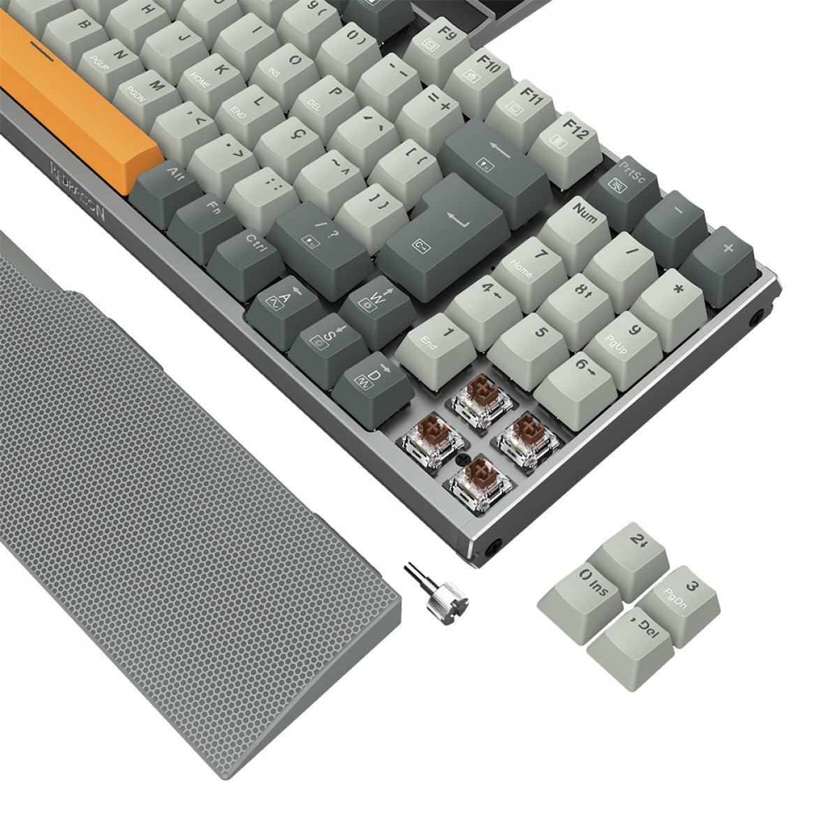 Teclado Mecânico Gamer Redragon Olaf, RGB, Switch Dust-Proof Brown, ABNT2, Black/Gray, K648GG-RGB (PT-BROWN)