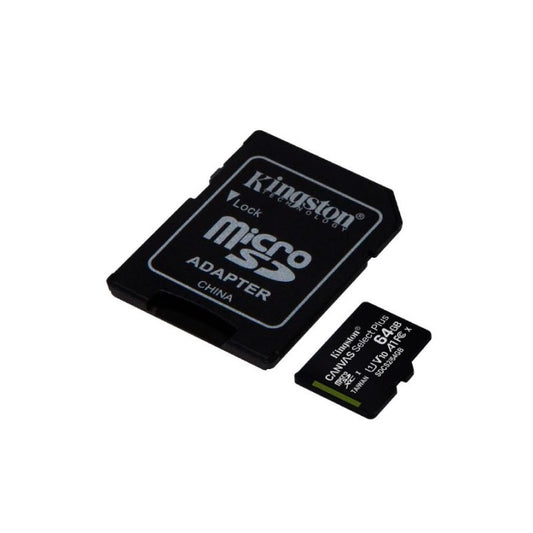 Cartao de Memoria Kingston Micro SD 64gb Canvas Select Plus Classe 10  C/ Adaptador - Sdcs2/64gb