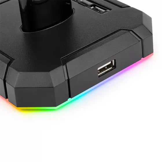 Suporte para Headset Gamer Redragon Scepter Pro HA300, RGB, 4 Portas USB - HA300