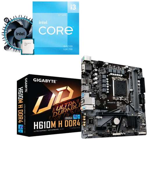 Kit Gamer DDR4 Core i3 12100F, Placa mae H610, Novo Page Up Informatica