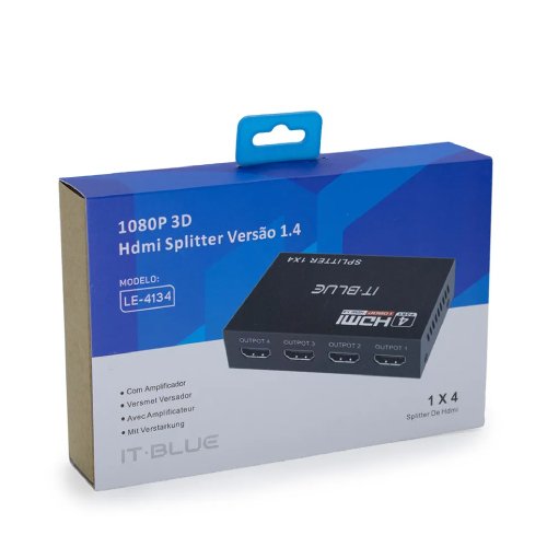 Adaptador HDMI Splitter Versão 1.4 LE-4134 IT-BLUE