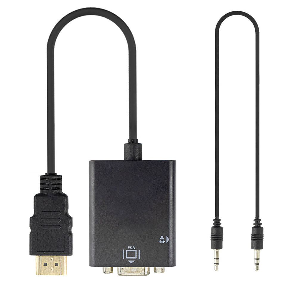 Cabo Conversor HDMI Macho p/ VGA Fêmea c/ Áudio CC-HV100 / LE-4107