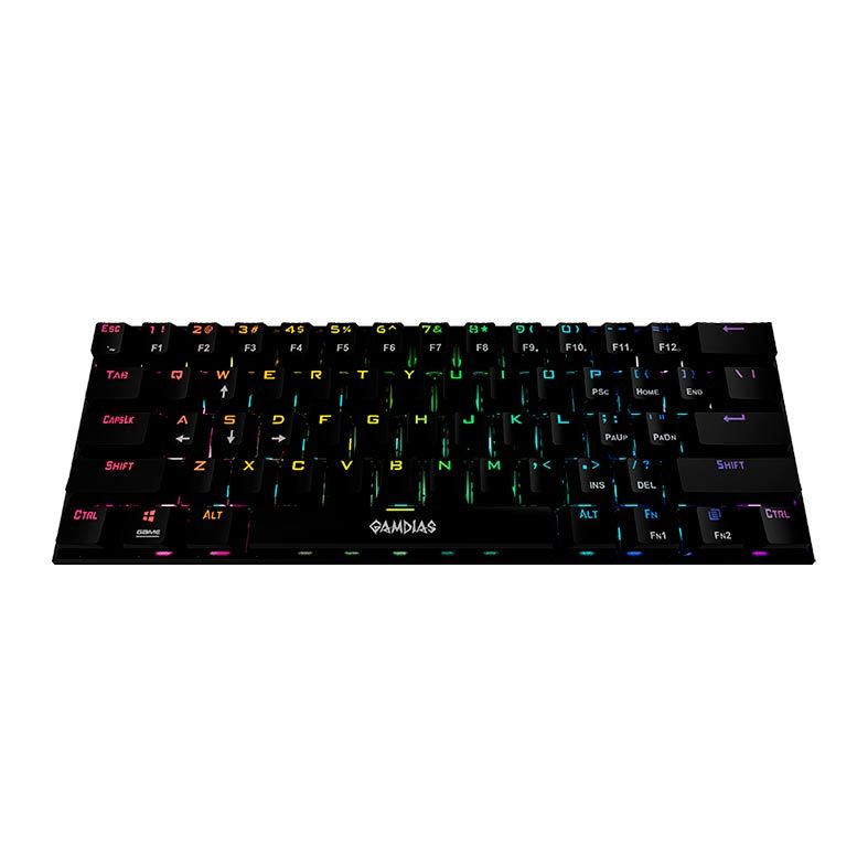 Teclado Mecânico Gamer Gamdias Hermes E3/ RGB/ Switch Red e Blue/60%