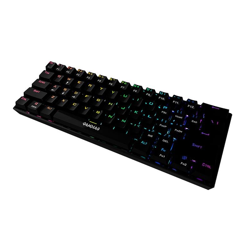 Teclado Mecânico Gamer Gamdias Hermes E3/ RGB/ Switch Red e Blue/60%