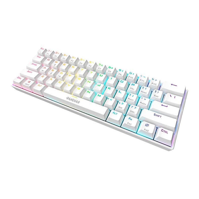 Teclado Mecânico Gamer Gamdias Hermes E3/ RGB/ Switch Blue e Red /Branco