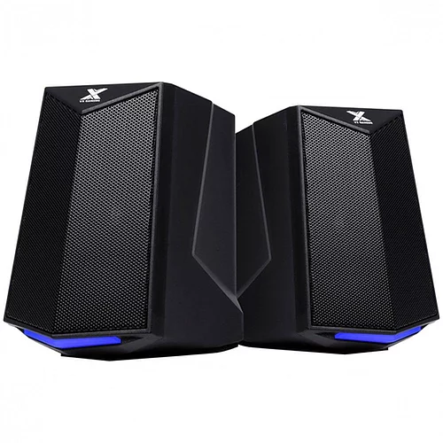 CAIXA DE SOM GAMER VINIK 2.0 CRUSADE/ LED AZUL/ 6W/ 100HZ-20KHZ/ 5V/ PRETO