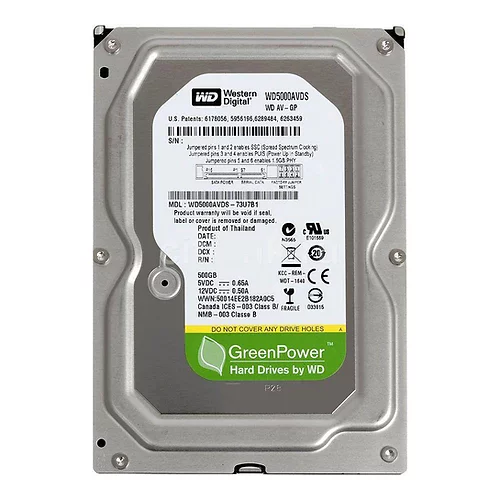 HD 500GB SATA II Western Digital 32MB 7200RP WD5000AVDS